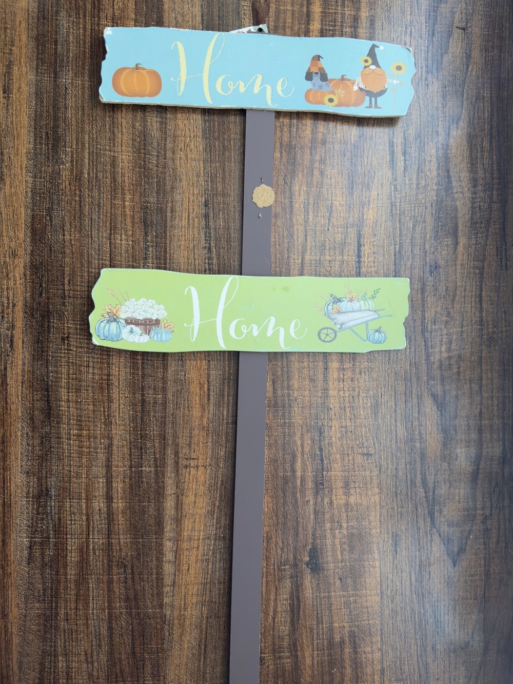 Autumn Fall Wooden Garden Stake Sign Home Gnome Pumpkin Decor